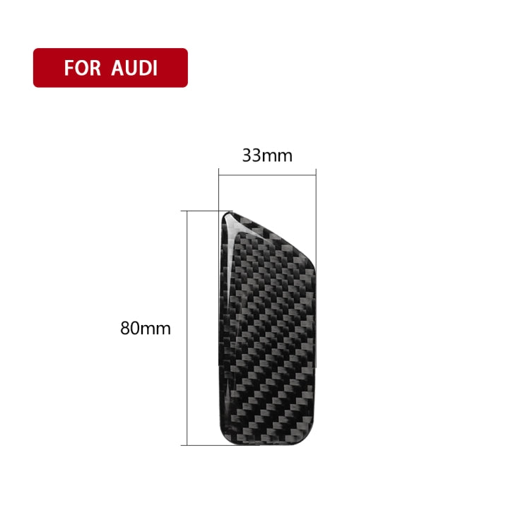 Car Carbon Fiber Passenger Seat Hand Box Switch Decorative Sticker for Audi A3 / 8V 2014-2019, Left Drive, Hand Box Switch, Left Drive