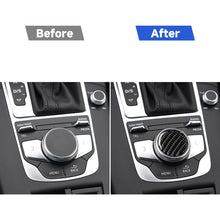 Load image into Gallery viewer, Car Carbon Fiber Central Control Knob Decorative Sticker for Audi A3 / A4L 2014-2019, Left and Right Drive Universal, Central Control Knob