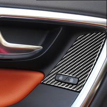 Load image into Gallery viewer, 4 PCS Car Carbon Fiber Window Lifting Button Decorative Stickers for Volvo V60 / XC60 2010-2017 / S60 2010-2018, Left and Right Drive Universal, Window Lifting Button B
