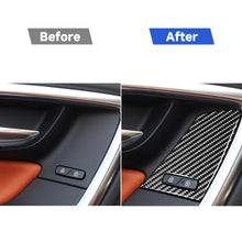Load image into Gallery viewer, 4 PCS Car Carbon Fiber Window Lifting Button Decorative Stickers for Volvo V60 / XC60 2010-2017 / S60 2010-2018, Left and Right Drive Universal, Window Lifting Button B