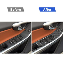 Load image into Gallery viewer, 4 PCS Car Carbon Fiber Window Lifting Panel Decorative Stickers for Volvo V60 2010-2017 / S60 2010-2018, Left and Right Drive Universal, Window Lifting Panel