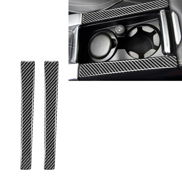 Car Carbon Fiber Armrest Cup Holder Decorative Stickers for Volvo V60 2010-2017 / S60 2010-2018, Left and Right Drive Universal, Armrest Cup Holder