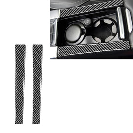 Car Carbon Fiber Armrest Cup Holder Decorative Stickers for Volvo V60 2010-2017 / S60 2010-2018, Left and Right Drive Universal, Armrest Cup Holder