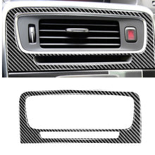 Load image into Gallery viewer, Car Carbon Fiber Central Control Air Outlet Decorative Stickers for Volvo V60 2010-2017 / S60 2010-2018, Left and Right Drive Universal, Central Control Air Outlet