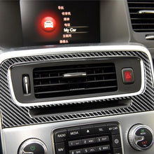 Load image into Gallery viewer, Car Carbon Fiber Central Control Air Outlet Decorative Stickers for Volvo V60 2010-2017 / S60 2010-2018, Left and Right Drive Universal, Central Control Air Outlet