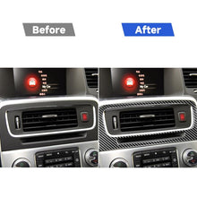 Load image into Gallery viewer, Car Carbon Fiber Central Control Air Outlet Decorative Stickers for Volvo V60 2010-2017 / S60 2010-2018, Left and Right Drive Universal, Central Control Air Outlet