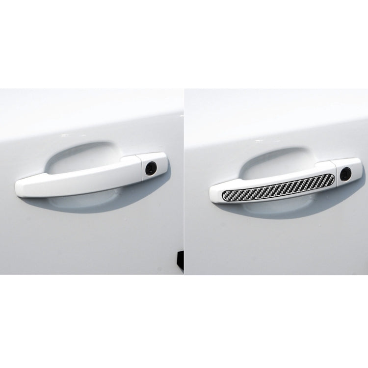 4 PCS Car Carbon Fiber Door Outside Handle Decorative Stickers for Chevrolet Cruze 2009-2015, Left and Right Drive Universal, Outside Handle