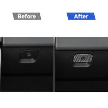 Load image into Gallery viewer, Car Carbon Fiber Front Passenger Seat Storage Box Handle Decorative Stickers for Jaguar F-PACE X761 XE X760 XF X260 2016-2020, Left and Right Drive Universal, Storage Box Handle