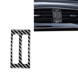 Car Carbon Fiber Middle Air Outlet Decorative Stickers for Jaguar F-PACE X761 XE X760 XF X260 XJ 2016-2020, Left and Right Drive Universal, Middle Air Outlet