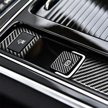 Load image into Gallery viewer, 3 in 1 Car Carbon Fiber Electronic Handbrake Decorative Stickers for Jaguar F-PACE X761 XE X760 XF X260 2016-2020, Left and Right Drive Universal, Electronic Handbrake