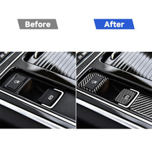 Load image into Gallery viewer, 3 in 1 Car Carbon Fiber Electronic Handbrake Decorative Stickers for Jaguar F-PACE X761 XE X760 XF X260 2016-2020, Left and Right Drive Universal, Electronic Handbrake