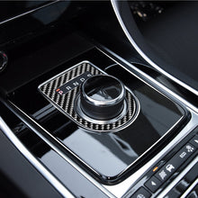 Load image into Gallery viewer, Car Carbon Fiber Gearshift Knob Decorative Stickers for Jaguar F-PACE X761 XE X760 XF X260 XJ 2016-2020, Left and Right Drive Universal, Gearshift Knob