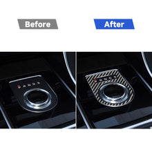Load image into Gallery viewer, Car Carbon Fiber Gearshift Knob Decorative Stickers for Jaguar F-PACE X761 XE X760 XF X260 XJ 2016-2020, Left and Right Drive Universal, Gearshift Knob
