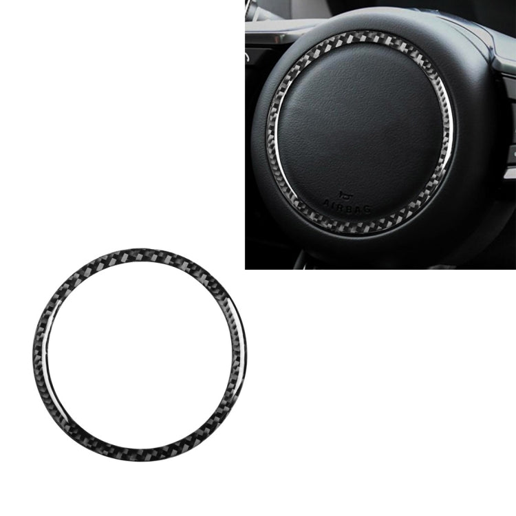 Car Carbon Fiber Steering Wheel Logo Decorative Stickers for Jaguar F-PACE X761 XE X760 XF X260 XJ 2016-2020, Left and Right Drive Universal, Steering Wheel Logo