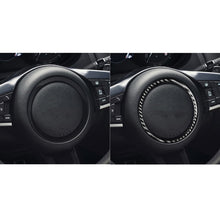 Load image into Gallery viewer, Car Carbon Fiber Steering Wheel Logo Decorative Stickers for Jaguar F-PACE X761 XE X760 XF X260 XJ 2016-2020, Left and Right Drive Universal, Steering Wheel Logo