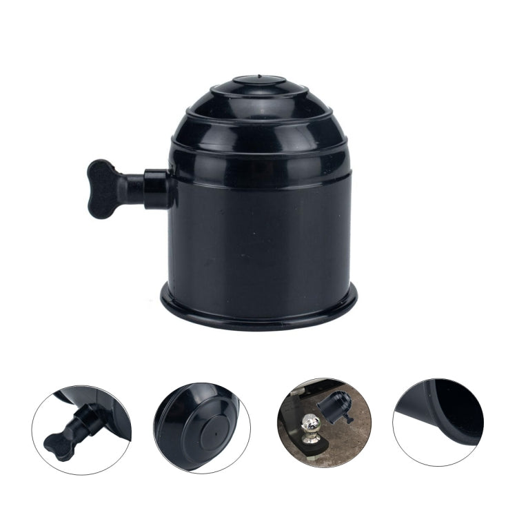 50mm Black Plastic Car Truck Tow Ball Cover Cap Towing Hitch Trailer Towball Protection, Black