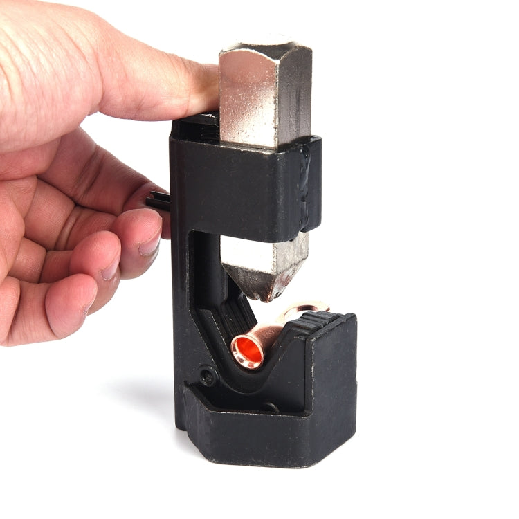 Car Battery Cable Hammer Crimper Hammer Lug Crimper Tool Pliers with T2 Copper 6 x 3/8 Heavy-duty Cold-pressed Wire Terminals, 6 x 3/8