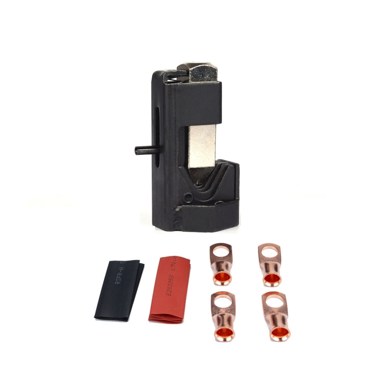 Car Battery Cable Hammer Crimper Hammer Lug Crimper Tool Pliers with T2 Copper 8 x 3/8 Heavy-duty Cold-pressed Wire Terminals, 8 x 3/8