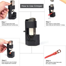 Load image into Gallery viewer, Car Battery Cable Hammer Crimper Hammer Lug Crimper Tool Pliers, Battery Cable Hammer