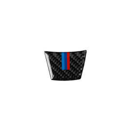 Car Carbon Fiber Tricolor Steering Wheel Decorative Sticker for BMW E70 X5 / E71 X6 2008-2013, Left and Right Drive Universal, Steering Wheel(Tricolor)