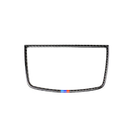 Car Carbon Fiber Tricolor Dashboard Horn Frame Decorative Sticker for BMW E70 X5 / E71 X6 2008-2013, Left and Right Drive Universal, Dashboard Horn(Tricolor)