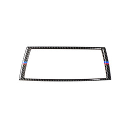 Car Carbon Fiber Tricolor Navigation Frame Decorative Sticker for BMW E70 X5 / E71 X6 2008-2013, Left and Right Drive Universal, Navigation Frame(Tricolor)