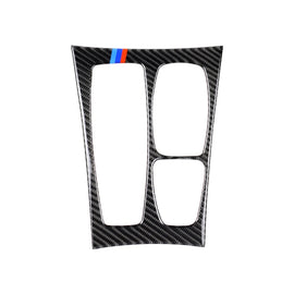 Car Carbon Fiber Tricolor Gear Panel Decorative Sticker for BMW X5 2008-2013 / X6 2009-2014, High Configuration Left Drive, Gear Panel(Tricolor, High Configuration)