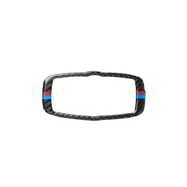 Car Carbon Fiber Tricolor Headlight Switch Frame Decorative Sticker for BMW 2008-2013 X5 E70 / X6 E71 / 5 Series E60 2008-2010, Left and Right Drive Universal, Headlight Switch Frame