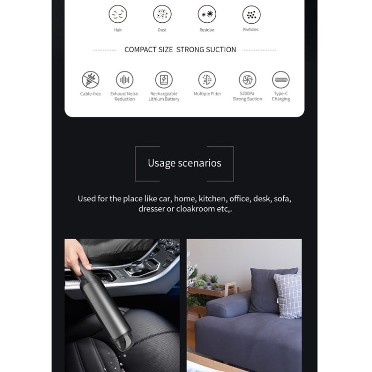 Car Portable Handheld Powerful Vacuum Cleaner, Gear Position: One Gears