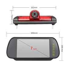 Load image into Gallery viewer, PZ460 Car Waterproof HD High Position Brake Light View Camera + 7 inch Rearview Monitor for Fiat / Citroen / Peugeot, PZ460  + 7 inch Rearview Monitor