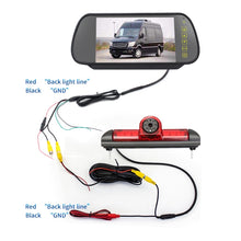 Load image into Gallery viewer, PZ460 Car Waterproof HD High Position Brake Light View Camera + 7 inch Rearview Monitor for Fiat / Citroen / Peugeot, PZ460  + 7 inch Rearview Monitor