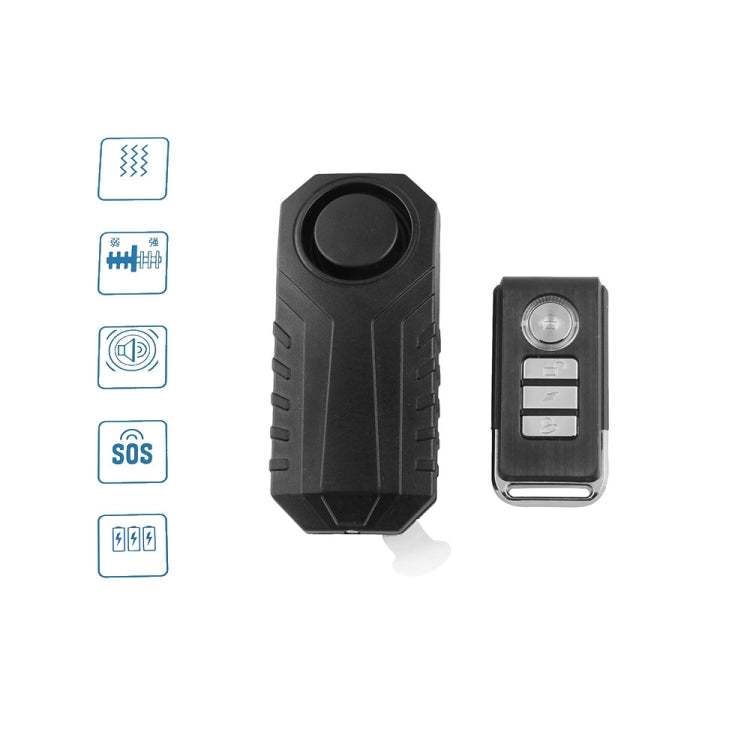 Wireless Anti-Theft Vibration Motorcycle Bicycle Waterproof Security Bike Alarm with Remote, MB-AH024