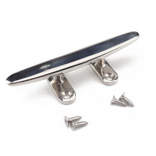 Load image into Gallery viewer, Marine Stainless Steel Flat Top 4 inch Base Boat Cleats Dock with Screws, A2347