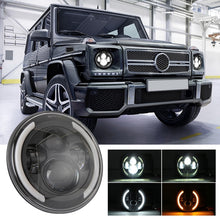 Load image into Gallery viewer, 7 inch H4 / H13 DC 9V-30V 3000LM 3000K-6000K 25W Car Round Shape LED Headlight Lamps for Jeep Wrangler, with Angel Eye, For Jeep Wrangler, For Jeep Wrangler (Blue Light)