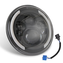 Load image into Gallery viewer, 7 inch H4 / H13 DC 9V-30V 3000LM 3000K-6000K 25W Car Round Shape LED Headlight Lamps for Jeep Wrangler, with Angel Eye, For Jeep Wrangler, For Jeep Wrangler (Blue Light)