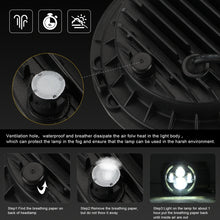 Load image into Gallery viewer, 7 inch H4 / H13 DC 9V-30V 3000LM 3000K-6000K 25W Car Round Shape LED Headlight Lamps for Jeep Wrangler, with Angel Eye, For Jeep Wrangler, For Jeep Wrangler (Blue Light)