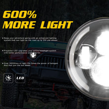 Load image into Gallery viewer, 7 inch H4 / H13 DC 9V-30V 3000LM 3000K-6000K 25W Car Round Shape LED Headlight Lamps for Jeep Wrangler, with Angel Eye, For Jeep Wrangler, For Jeep Wrangler (Blue Light)