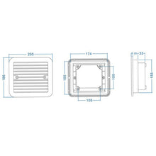 Load image into Gallery viewer, 12V White Air Vent with Fan RV Trailer Caravan Gale Side Air Ventilation, A0672-02