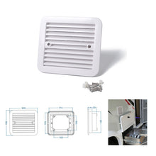 Load image into Gallery viewer, 12V White Air Vent with Fan RV Trailer Caravan Mute Side Air Ventilation, A0672-01