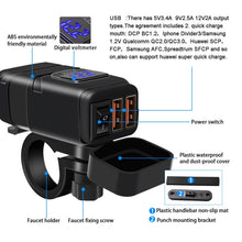Load image into Gallery viewer, Universal Car Super Quick Dual Port USB Charger Power Outlet Adapter with LED Digital Voltmeter