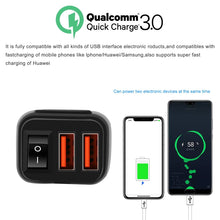 Load image into Gallery viewer, Universal Car Super Quick Dual Port USB Charger Power Outlet Adapter with LED Digital Voltmeter