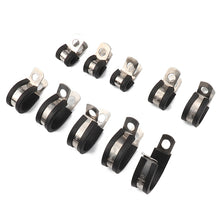 Load image into Gallery viewer, 10 PCS Car Rubber Cushion Pipe Clamps Stainless Steel Clamps, Size: 15/8 inch (48mm), Size: 15/8 inch (48mm)