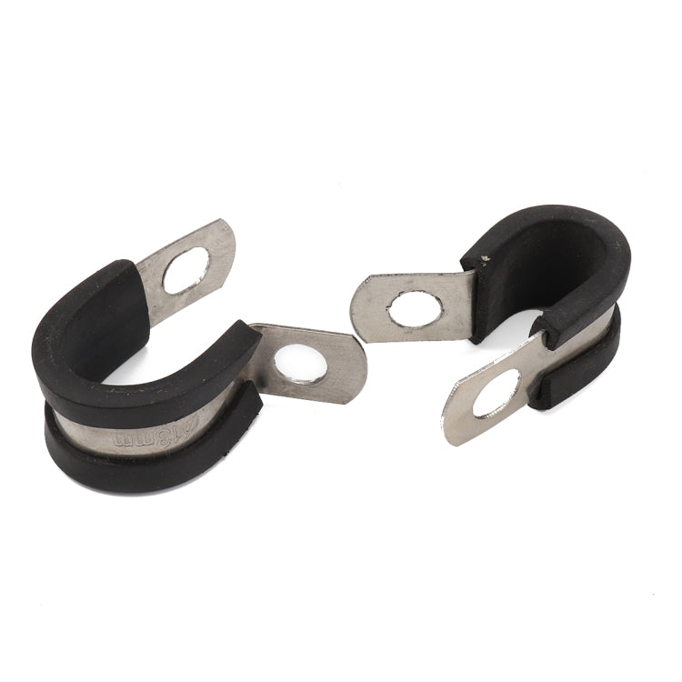 10 PCS Car Rubber Cushion Pipe Clamps Stainless Steel Clamps, Size: 3/4 inch (19mm), Size: 3/4 inch (19mm)
