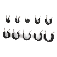 Load image into Gallery viewer, 10 PCS Car Rubber Cushion Pipe Clamps Stainless Steel Clamps, Size: 3/4 inch (19mm), Size: 3/4 inch (19mm)