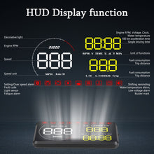 Load image into Gallery viewer, A9 5.5 inch Universal Car OBD2 HUD Vehicle-mounted Head Up Display, A9(Blue), A9(Yellow)