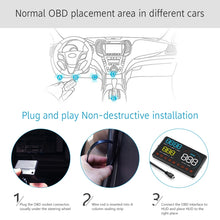 Load image into Gallery viewer, A9 5.5 inch Universal Car OBD2 HUD Vehicle-mounted Head Up Display, A9(Blue), A9(Yellow)