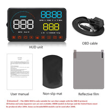 Load image into Gallery viewer, A9 5.5 inch Universal Car OBD2 HUD Vehicle-mounted Head Up Display, A9(Blue), A9(Yellow)
