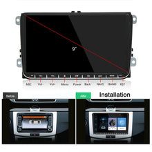 Load image into Gallery viewer, CKVW92 HD 9 inch 2 Din Android 6.0 Car MP5 Player GPS Navigation Multimedia Player Bluetooth Stereo Radio for Volkswagen, Support FM &amp; Mirror Link, Europe Map Version, Europe Map Version