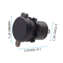 Load image into Gallery viewer, Universal Car Dual Port USB Charger Power Outlet Adapter 4.2A 5V IP66 with LED Digital Voltmeter + 60cm Cable, 4.2A Voltmeter + 60cm Cable(Blue Light), 4.2A Voltmeter + 60cm Cable(Green Light), 4.2A Voltmeter + 60cm Cable(Red Light)