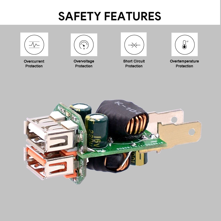 Universal Car QC3.0 Dual Port USB Charger Power Outlet Adapter 5V 2.4A IP66 with 60cm Cable, 2.4A + 60cm Cable (White Light), 2.4A + 60cm Cable(Blue Light), 2.4A + 60cm Cable (Green Light), 2.4A + 60cm Cable (Orange Light), 2.4A + 60cm Cable (Red Light)